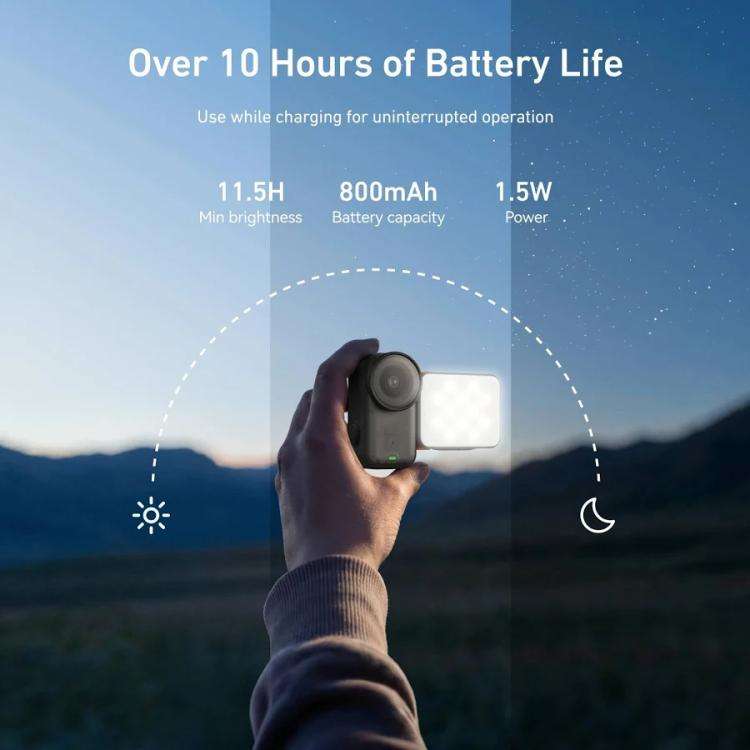For DJI Osmo Action 6 / Nano TELESIN Magnetic Quick Release Fill Light Dual Color Temperature Wit...