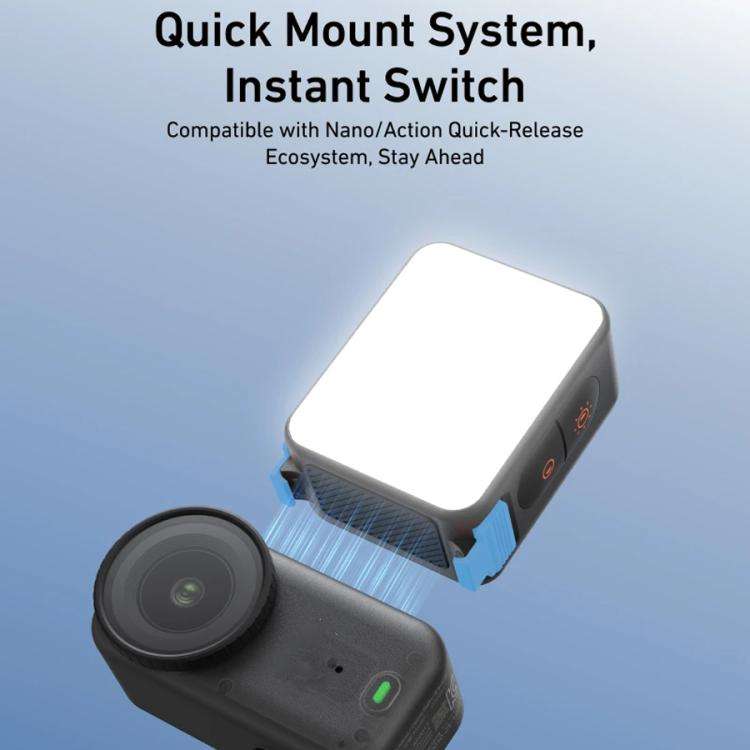 For DJI Osmo Action 6 / Nano TELESIN Magnetic Quick Release Fill Light Dual Color Temperature Wit...