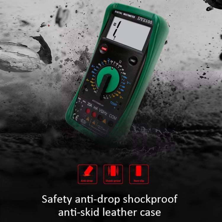 DUOYI AC/DC Voltage Resistance Testing Anti-Burn Digital Multimeter, DY2105
