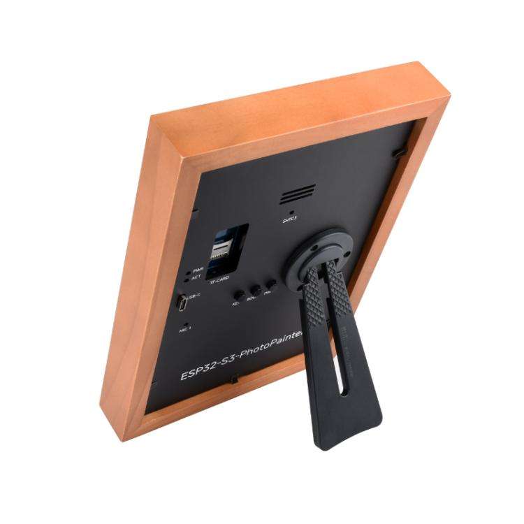 WAVESHARE ESP32-S3 7.3-Inch E6 Full-Color E-Paper Display With Solid Wood Frame 800 × 480 Resolu...