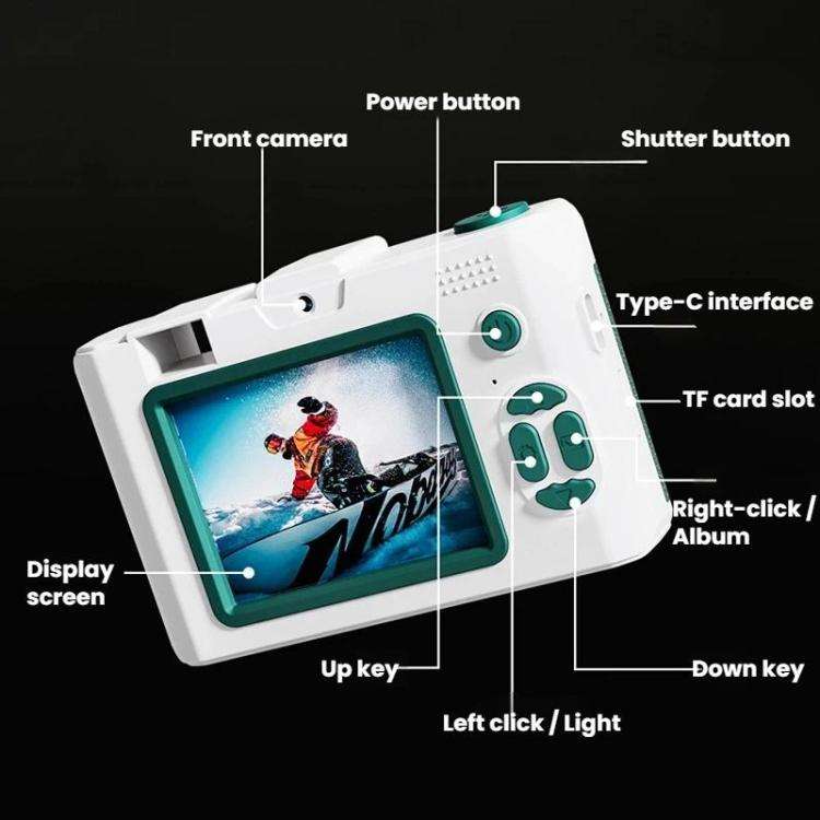M16 2.4 Inch WiFi HD Digital Camera Mini CCD Camera With Front & Rear Dual Cameras