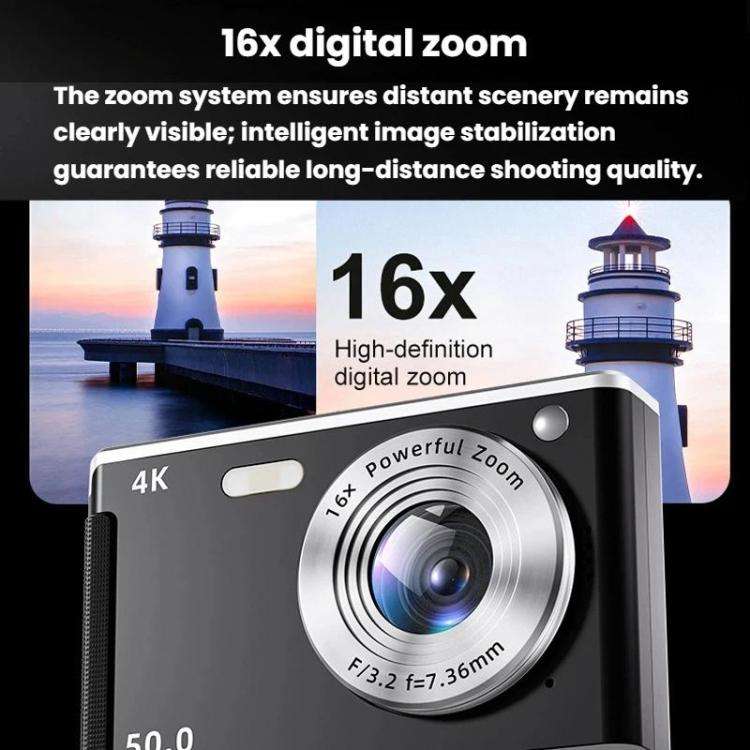 M06 4K HD Digital Camera For Students 16X Zoom Retro CCD Camera
