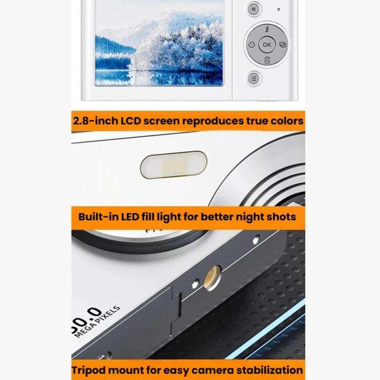 M06 4K HD Digital Camera For Students 16X Zoom Retro CCD Camera