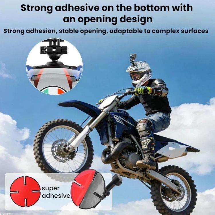 Flymile For DJI Osmo Pocket 3 / Insta360 X5 Ball Head Adhesive Base Mount, 1/4 inch Version, Two-...
