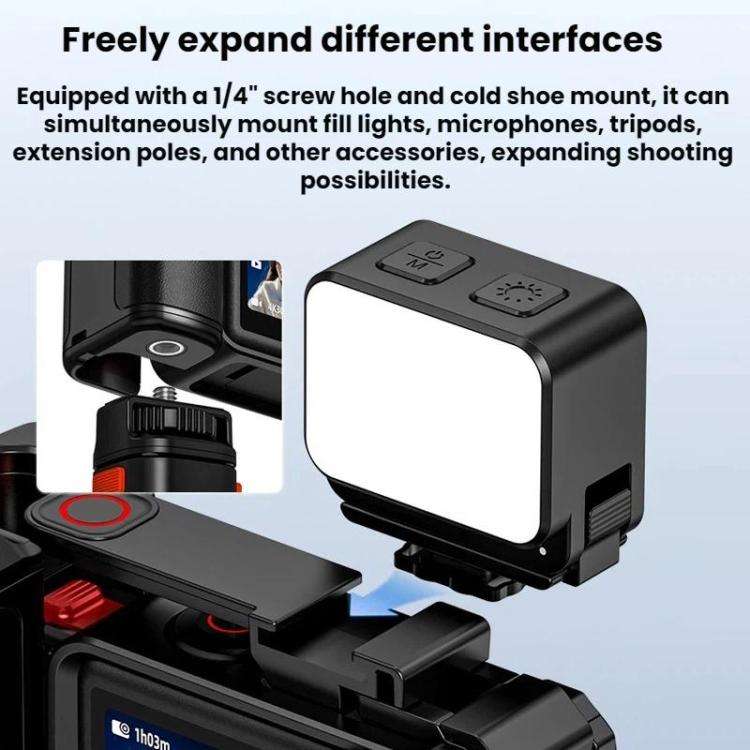 Flymile For DJI Osmo Action 5 Pro / 4 / 3 Camera Cage Handle With Magnetic Quick-Release Base