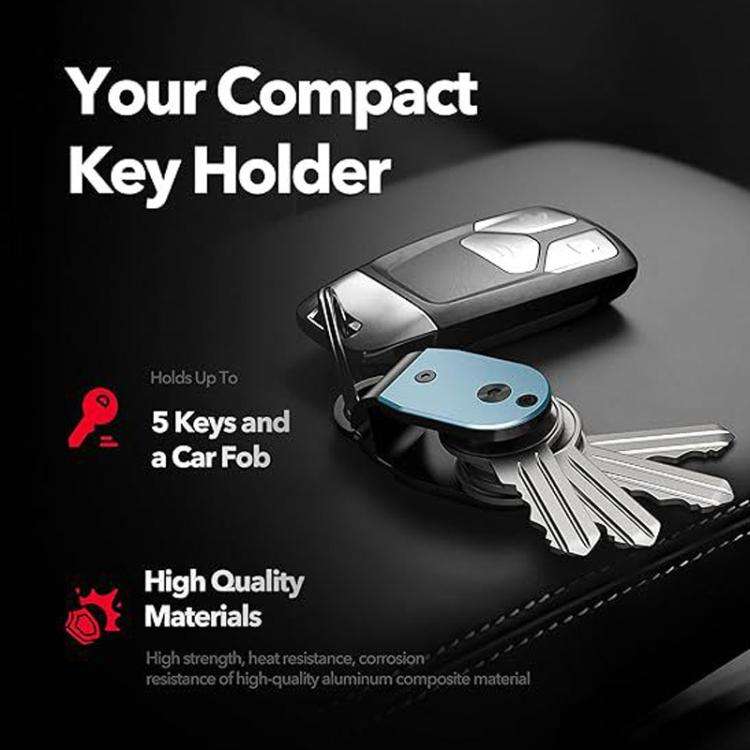 Aluminum Key Organizer Mini Key Holder for 2-6 Keys Compact Design Saves Pocket Space