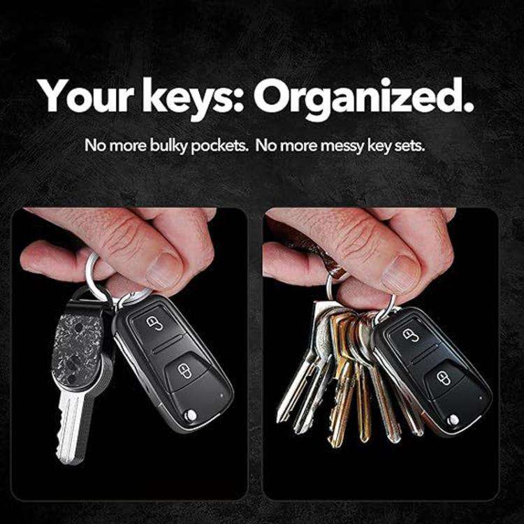 Aluminum Key Organizer Mini Key Holder for 2-6 Keys Compact Design Saves Pocket Space