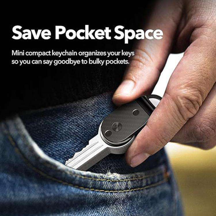 Aluminum Key Organizer Mini Key Holder for 2-6 Keys Compact Design Saves Pocket Space