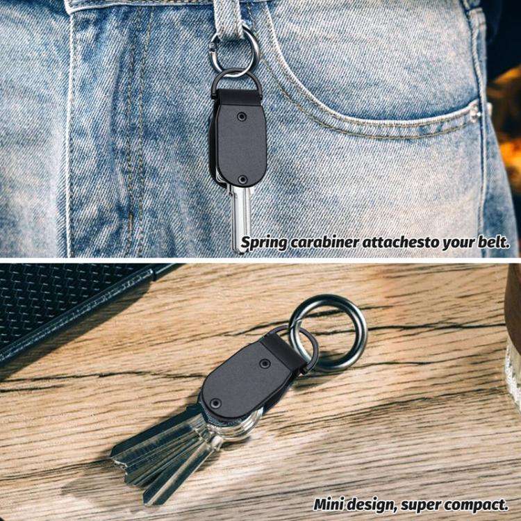 Aluminum Key Organizer Mini Key Holder for 2-6 Keys Compact Design Saves Pocket Space