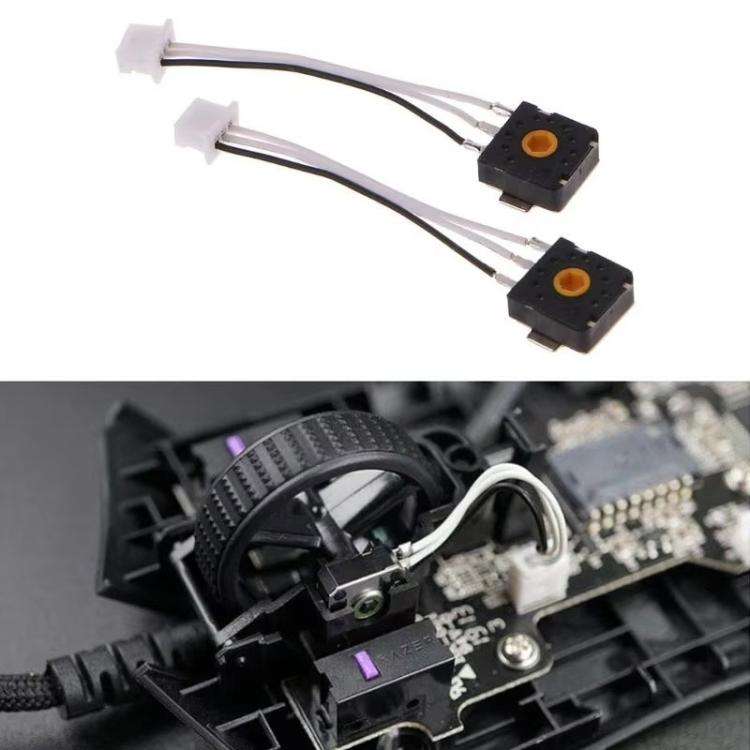 TTC Encoder Cable For Mouse Roller Mouse Repair Replacement Parts, Left Clip With Cable, Right Cl...