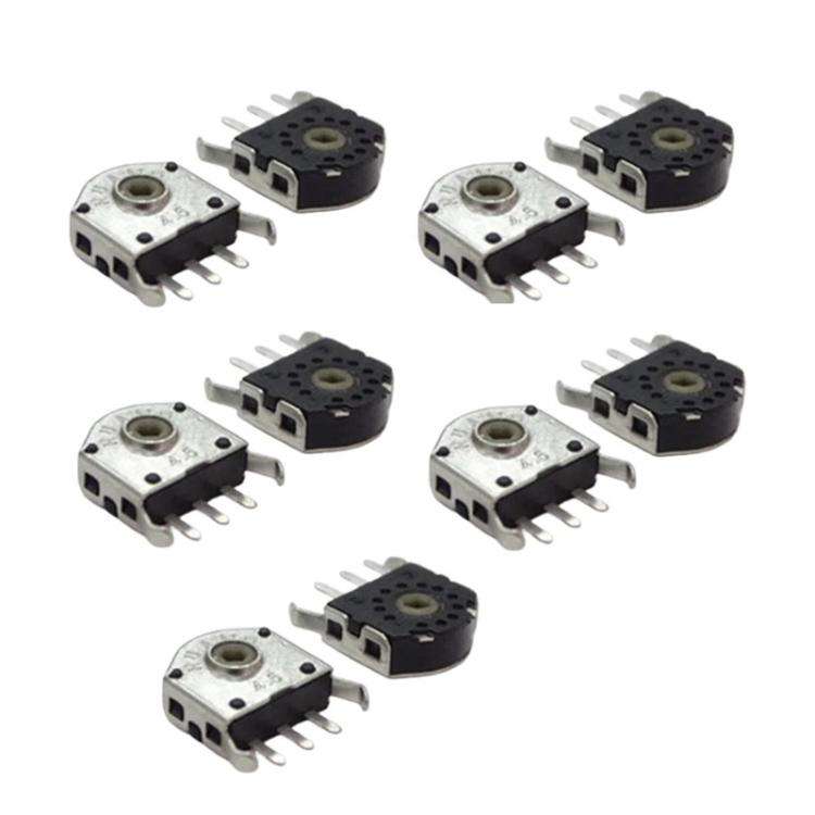 10pcs Mouse Wheel Encoder, Black Core 4.5mm, Black Core 5mm, Black Core 5.5mm, Black Core 15mm, B...