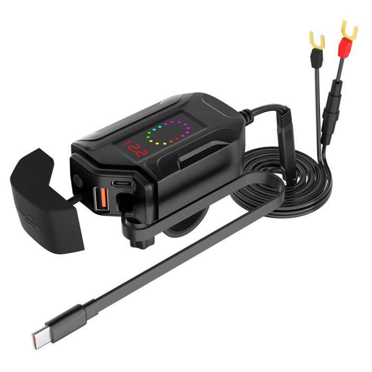 CS-2035A1 IP65 Waterproof Dustproof Motorcycle Phone Charger Retractable USB Charging Cable, CS-2...