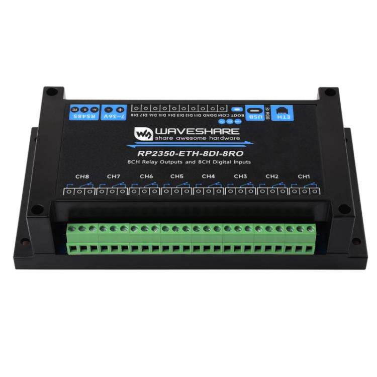 WAVESHARE RP2350 Industrial Control Board 8-Channel Network Relays Based On RP2350 Main Controlle...