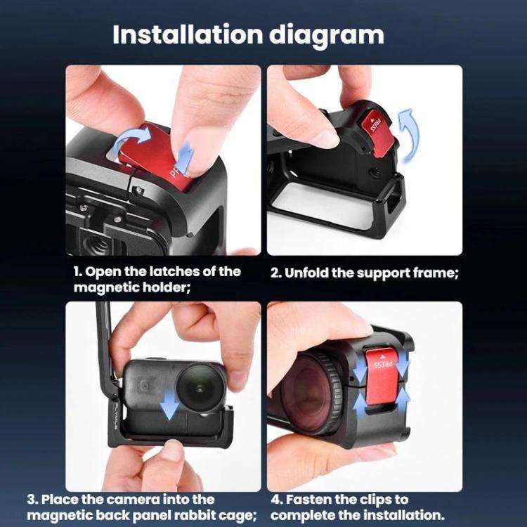 For DJI Osmo Nano Flymile Magnetic Expansion Bracket Metal Cage Protective Frame, ON014