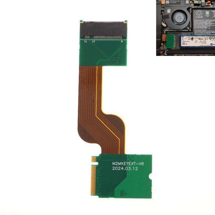 For Steam Deck OLED SSD Adapter Flexible Ribbon Cable to Convert 2230 M.2 to 2280 for Enhanced St...