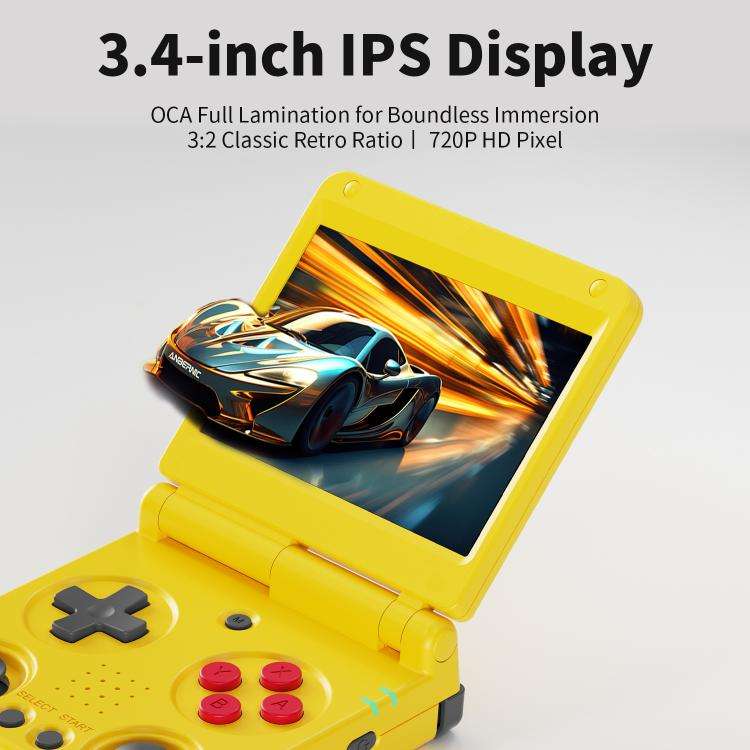 ANBERNIC RG 34XXSP 3.4-inch IPS Linux Retro Console, Quad-Core Cortex-A53, 5G WiFi, Clamshell wit...