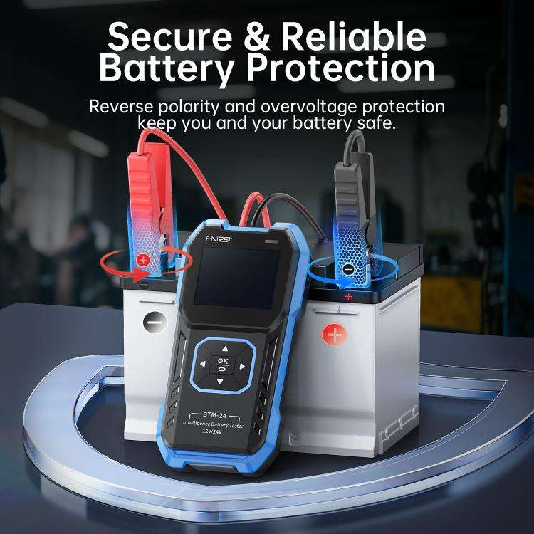 FNIRSI 12V/24V Automotive Battery Voltage And Capacity Tester, BTM-24