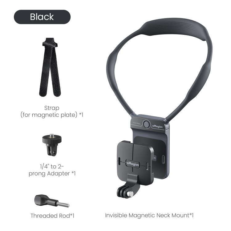 AMagisn Invisible Magnetic Neck Mount For First-Person View Vlogging Compatible With GoPro/Insta3...