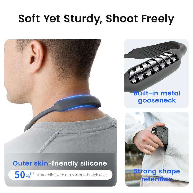 AMagisn Invisible Magnetic Neck Mount For First-Person View Vlogging Compatible With GoPro/Insta3...