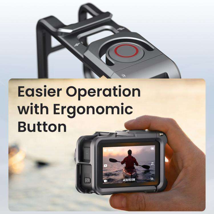 For DJI OSMO Action 5 Pro /4/3 aMagisn Metal Camera Cage2.0 Quick Release Protective Frame with S...