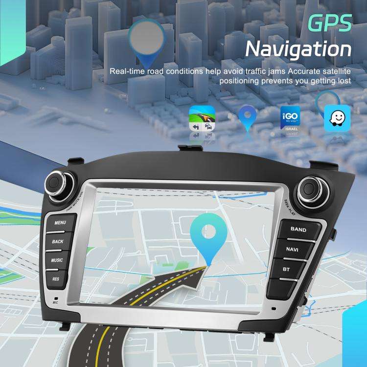For Hyundai IX35 Car Central Control Screen Navigation Bluetooth Player, 4G+64G, 6G+128G
