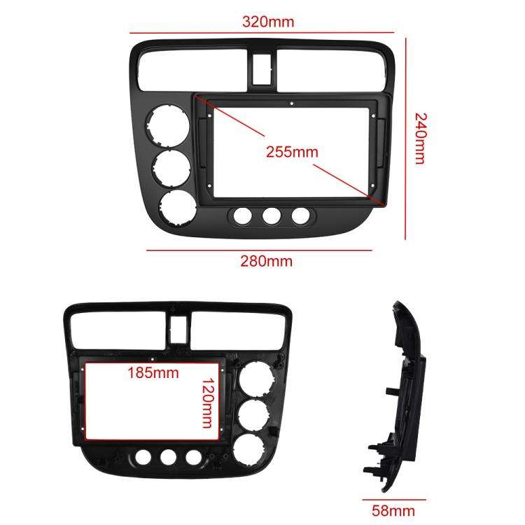 For Honda Civic 2001-2005 Android Car Central Control Screen Navigation Bluetooth Player, 4-Core ...