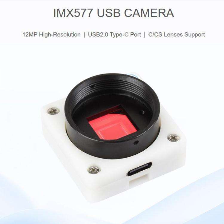 IMX577 12MP USB Camera 3840 X 3024 Resolution Plug And Play Supports C/CS Lenses, 33161