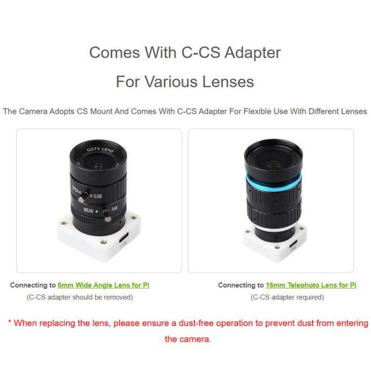 IMX577 12MP USB Camera 3840 X 3024 Resolution Plug And Play Supports C/CS Lenses, 33161