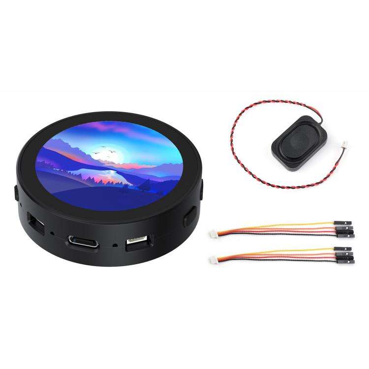 RP2350 1.85 Inch Round LCD Development Board, 360×360, 65K Color, Dual-Core And Dual-Architectur...