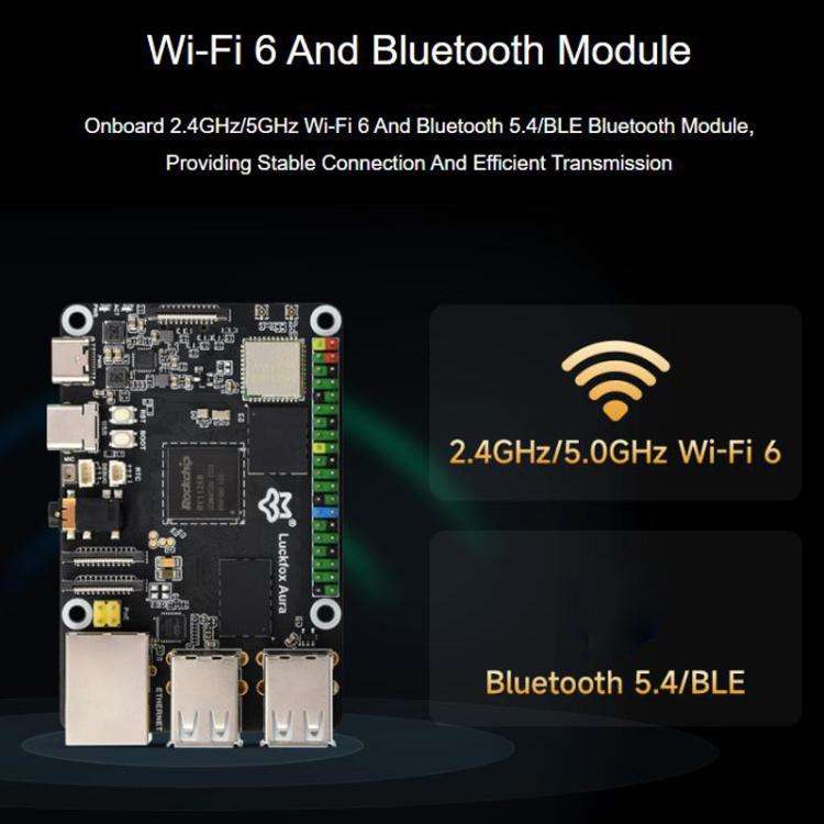 Luckfox Aura High-Performance Linux Development Board Rockchip RV1126B Quad-Core 1.6GHz Processor...