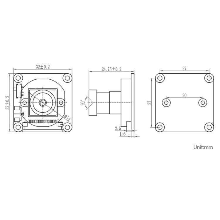 WAVESHARE IMX327 2MP IR-CUT Camera, Starlight Camera Sensor, Compatible With Raspberry Pi Series ...