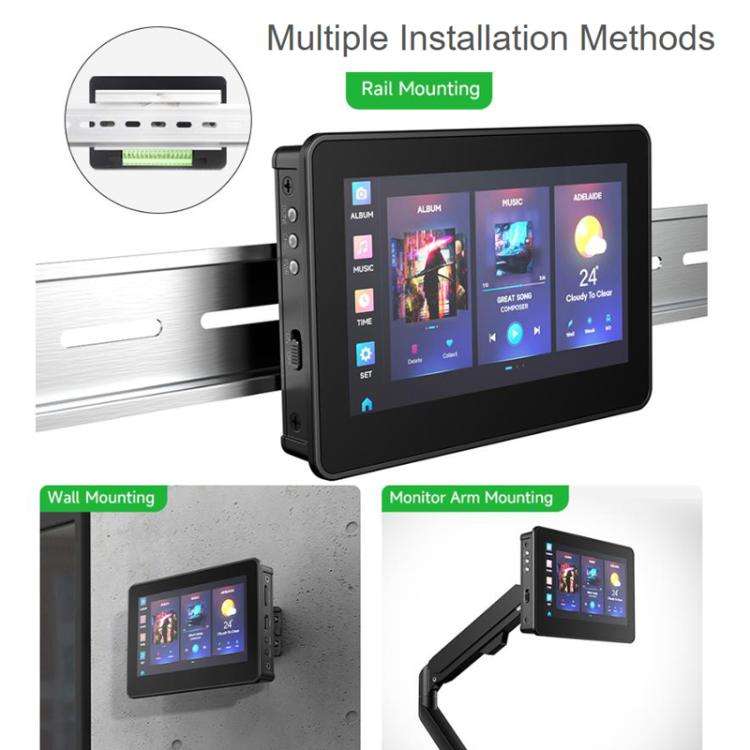 WAVESHARE RP2350 4.3inch Capacitive Touch Display Development Board, Without Case, With Plastic Case