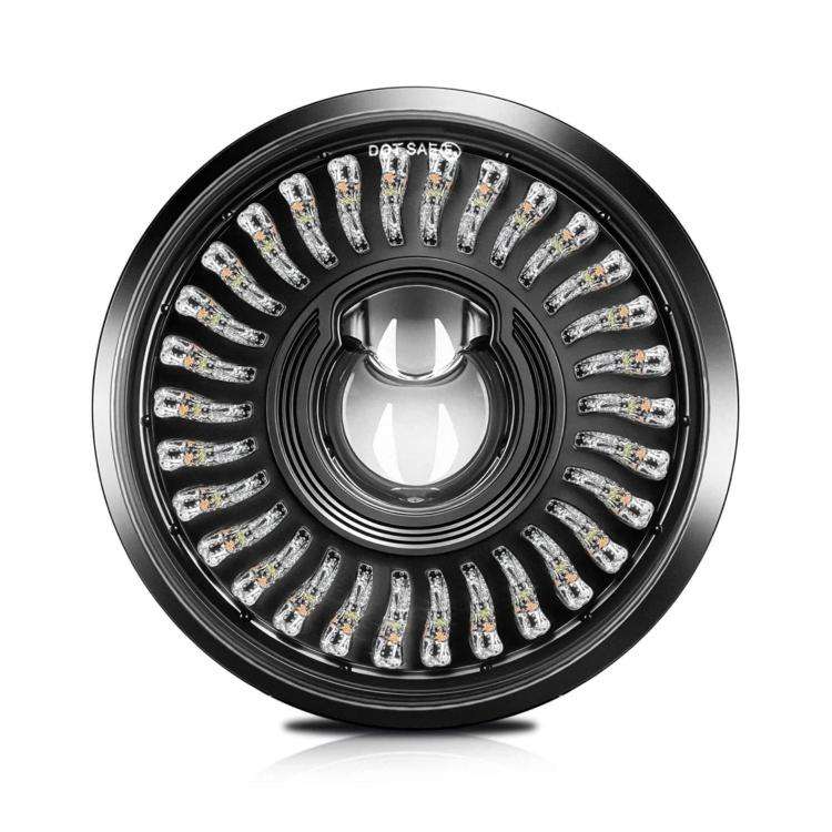 5.75-Inch High-Power Motorcycle Headlight With Flowing Light And Cut-Line Halo, R26