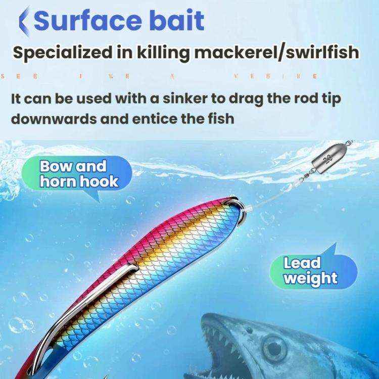 Trolling Bow-Tip Hook Stainless Steel Deep-Sea Boat Fishing High-Visibility Spinnerbait