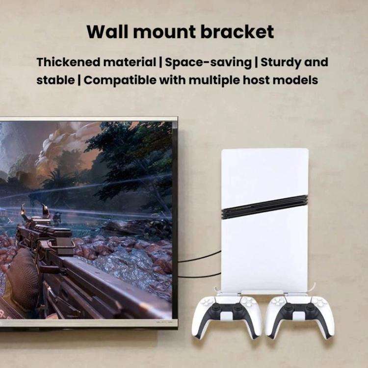 PGTECH GP-531 For PS5 Pro / PS5 Slim Wall Mount Game Console Organizer Rack