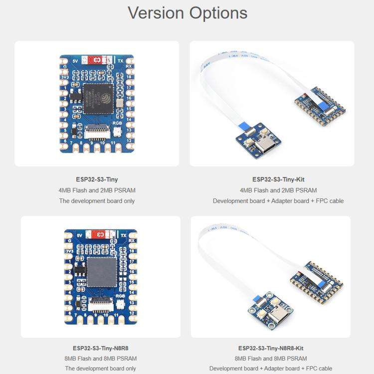 Mini Development Board Dual-Core Processor, 240MHz Running Frequency, Waveshare ESP32-S3-Tiny, Wa...