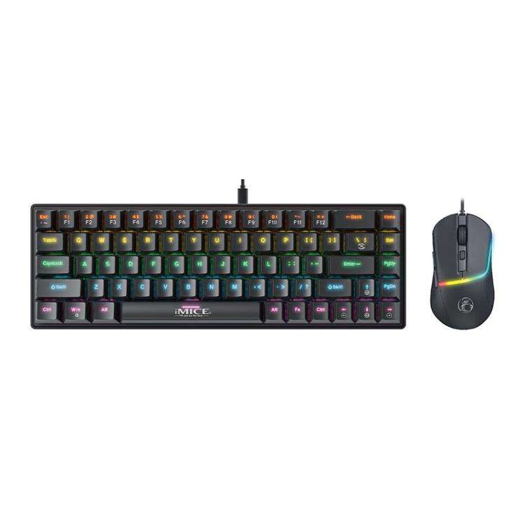 iMICE MK-X20 Adjustable RGB Lighting Wired Mechanical Gaming Keyboard Mouse