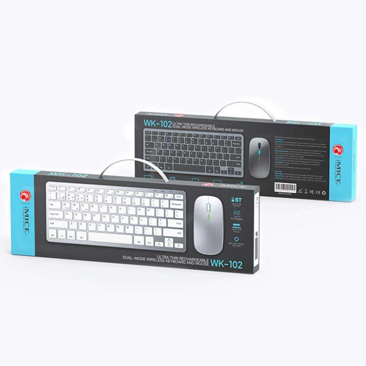 iMICE WK-102 Type-C Rechargeable Dual-Mode Wireless Keyboard and Mouse Set