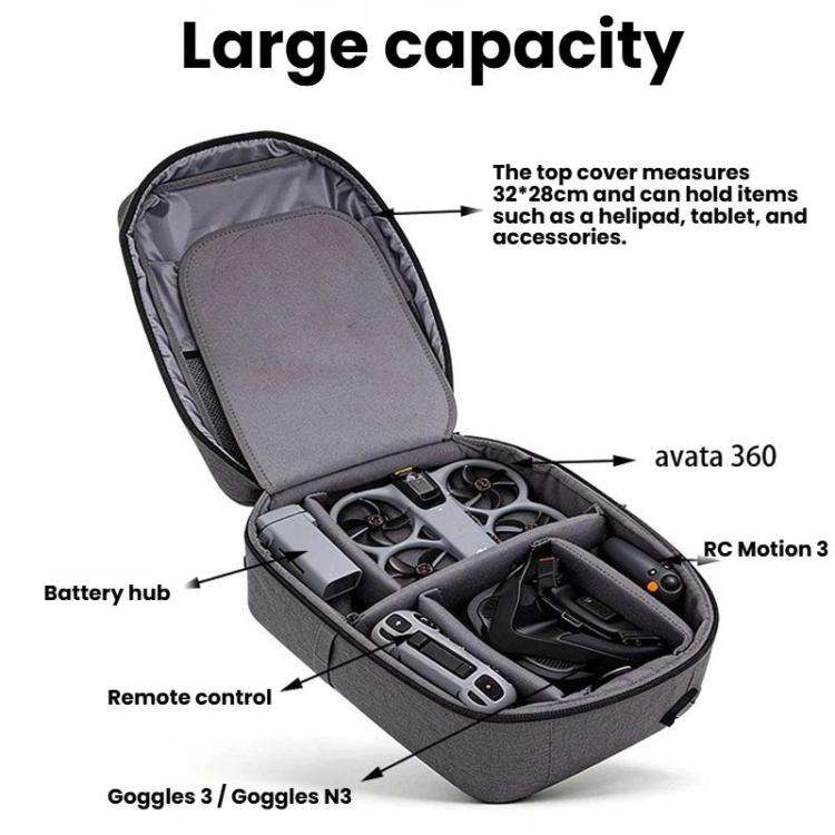 For DJI Avata 360 Motion Fly More Combo Hard Shell Backpack Customizable Large Compartments with ...