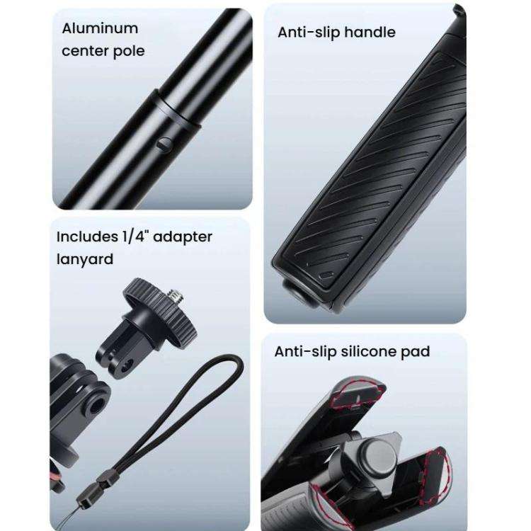 XILETU XS-22 Automatic Pop-Up Mini Tripod Selfie Stick 13-30cm Adjustable Extendable Monopod for ...