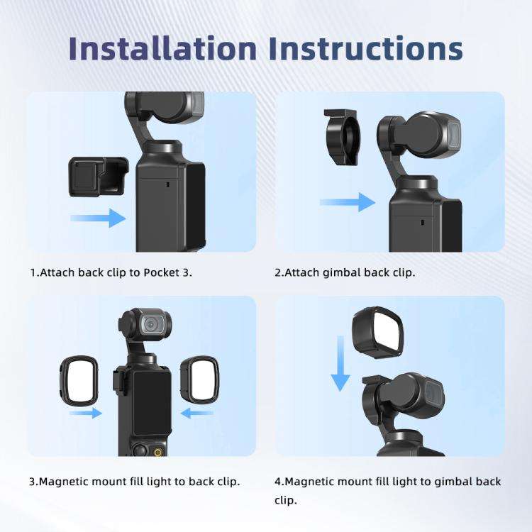 For DJI Pocket 3 Flymile Handheld Magnetic Fill Light For Photography