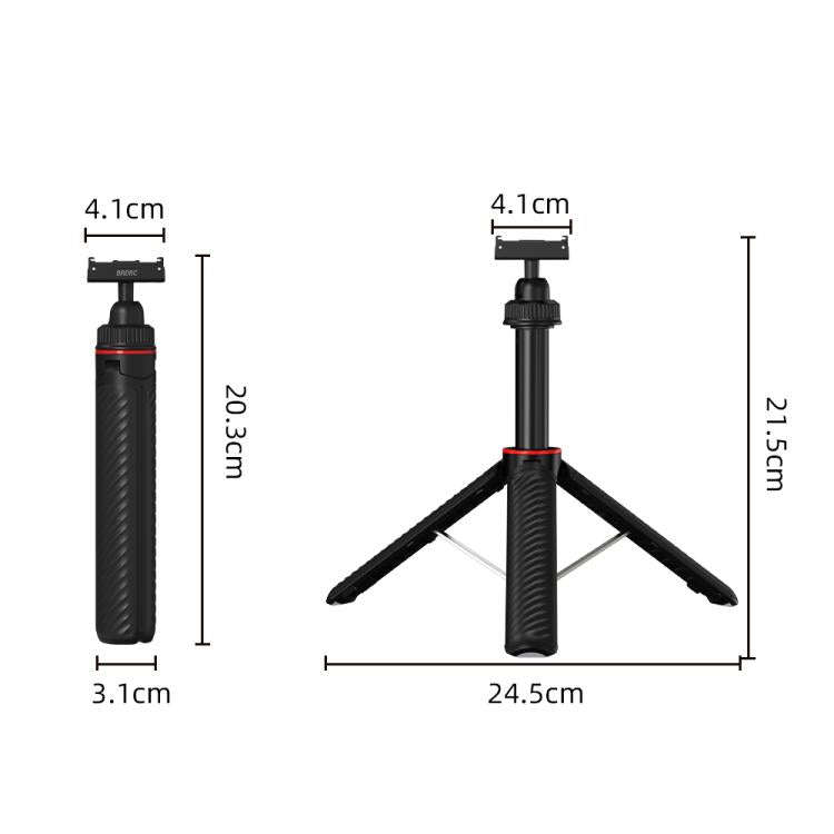 For DJI Osmo Action 5 Pro / Osmo 360 BRDRC Extended Selfie Stick Quick-Release Tripod, AC6039_2