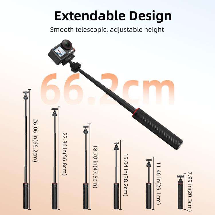 For DJI Osmo Action 5 Pro / Osmo 360 BRDRC Extended Selfie Stick Quick-Release Tripod, AC6039_2
