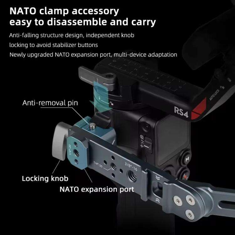 XILETU Adjustable Angle Handle Grip For DJI RS 4 Mini/RS 4 Pro/RS 4/RS 3 Mini/RS 3 Pro/RS 2 Stabi...