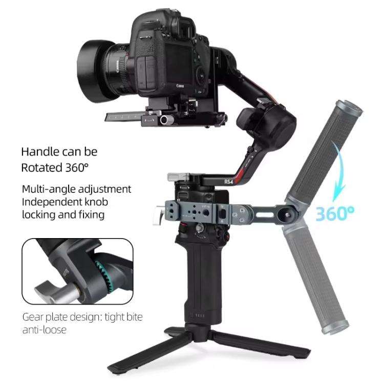 XILETU Adjustable Angle Handle Grip For DJI RS 4 Mini/RS 4 Pro/RS 4/RS 3 Mini/RS 3 Pro/RS 2 Stabi...