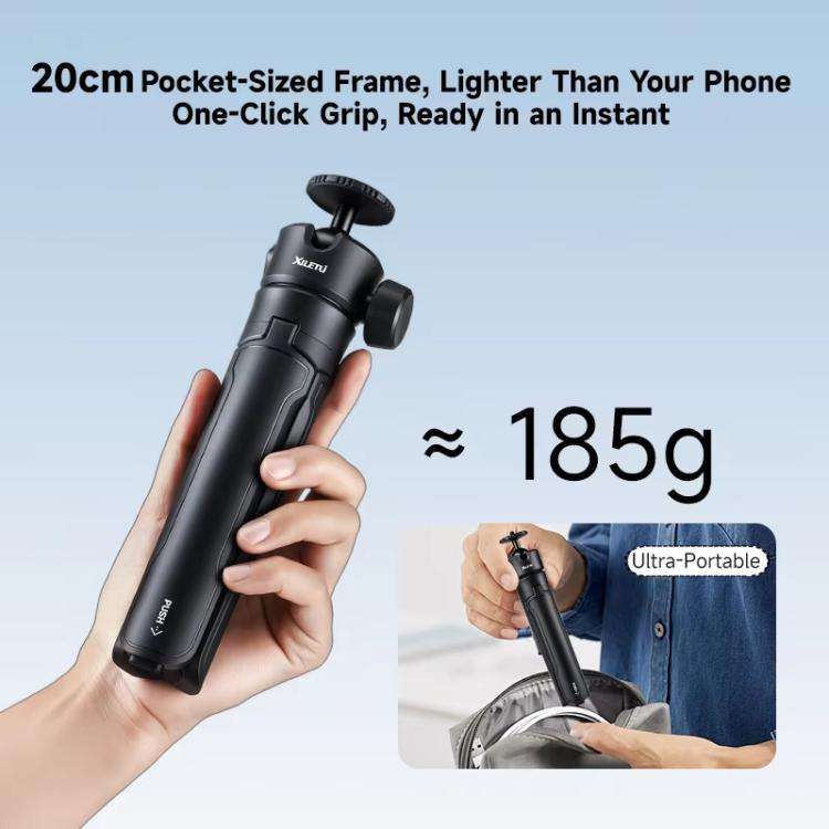 XILETU XS-21 Touch Ground Auto-Open Tripod Selfie Stick Extendable Pole With Universal Metal Ball...