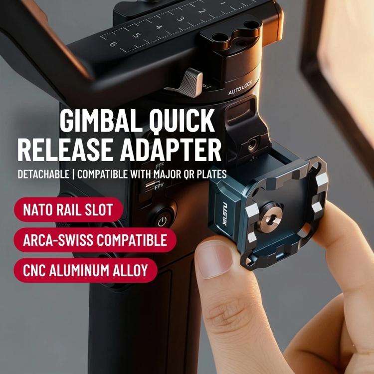 NATO Rail Clamp For DJI RS Series Stabilizer Arca-Swiss Compatible QR Mount Adapter, XILETU PC-38...