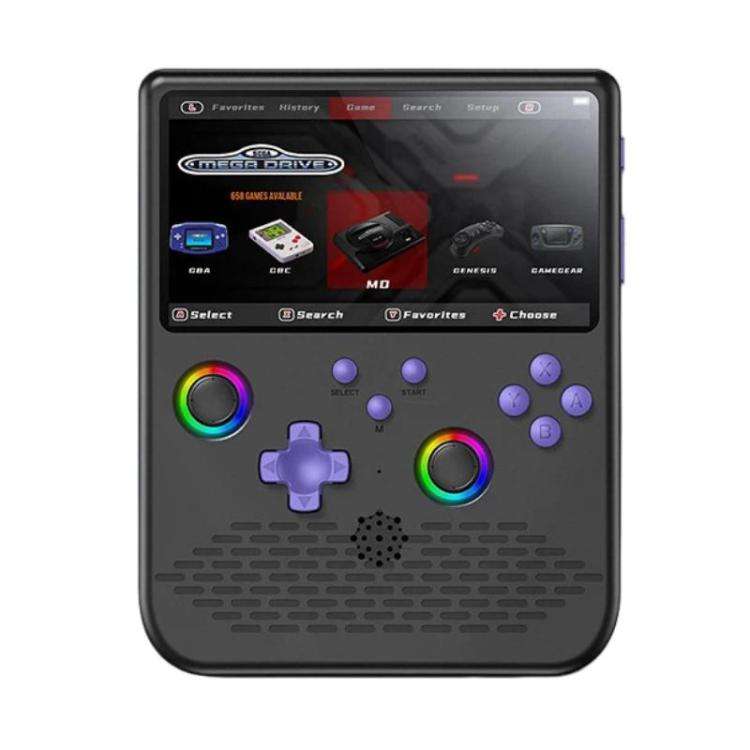 H5 5 Inch IPS HD Handheld Game Console With RGB Ambient Light Retro Mini Arcade, Portable Game Ma...