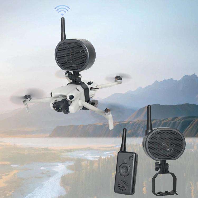 Drone Megaphone for DJI Mini 4 Pro 2000M Long Distance Wireless Speaker 120dB High Volume Loudspe...