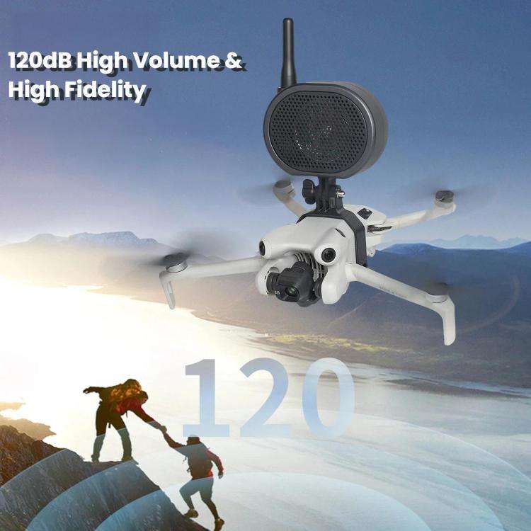 Drone Megaphone for DJI Mini 4 Pro 2000M Long Distance Wireless Speaker 120dB High Volume Loudspe...